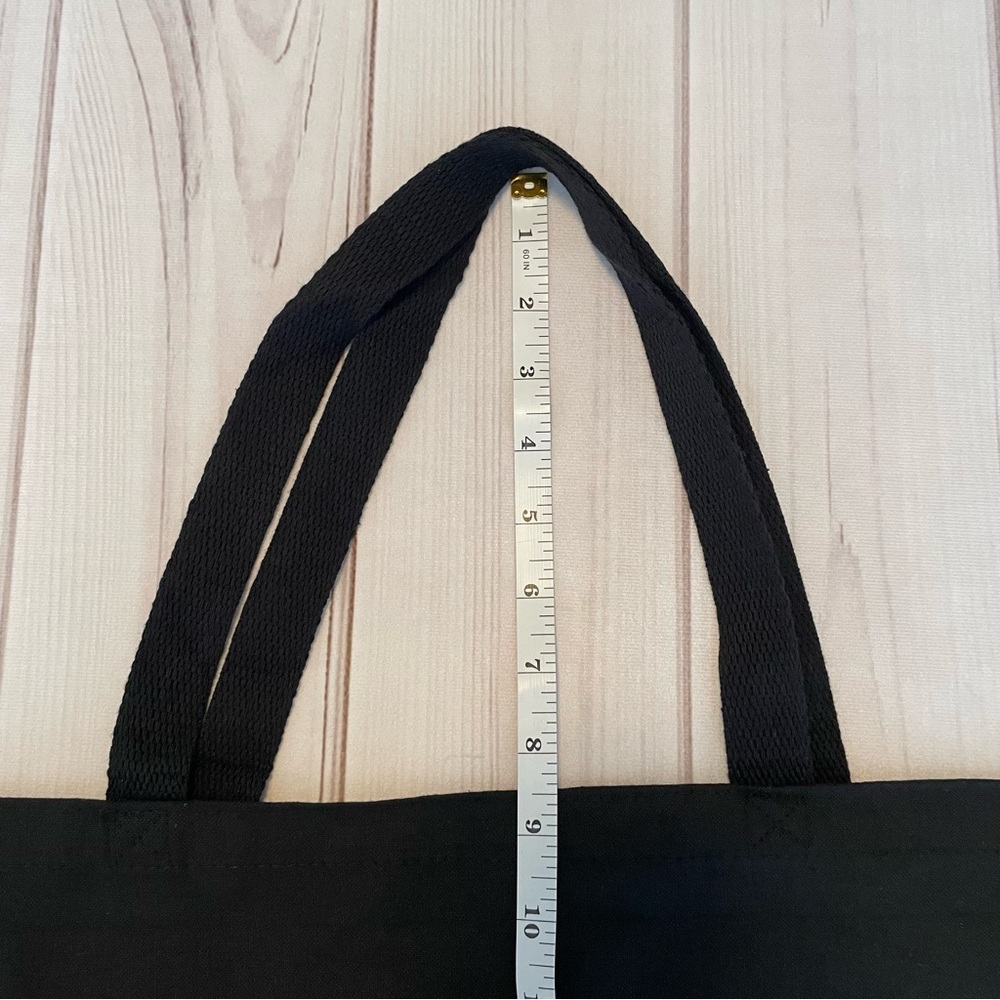 Vuori The Rise The Shine Canvas Tote Bag Black & White 100% Cotton Market Eco - Picture 13 of 14